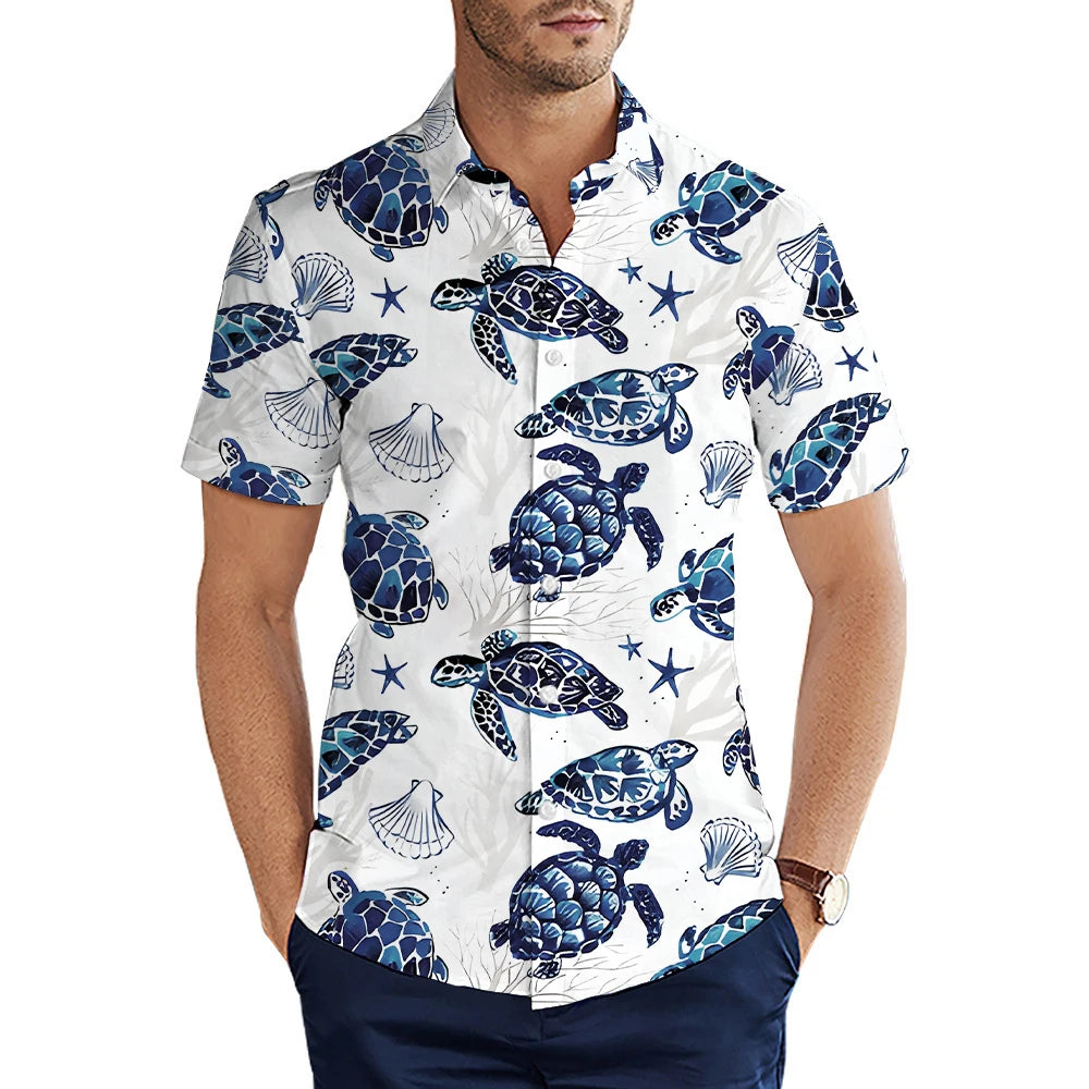 Men's Shirt Summer Casual Fashion Short Sleeved Shirt For Men Loose Breathable Hawaiian Shirt Man Casual Men's Clothing Top
