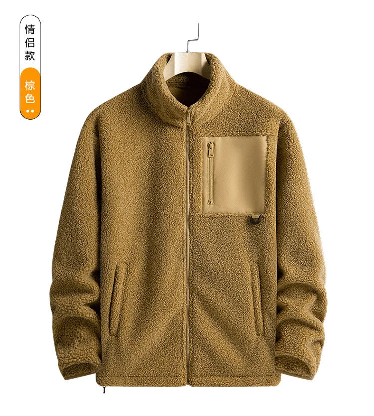 Men’s Warm Polar Fleece Jacket – Casual Outdoor Winter Coat