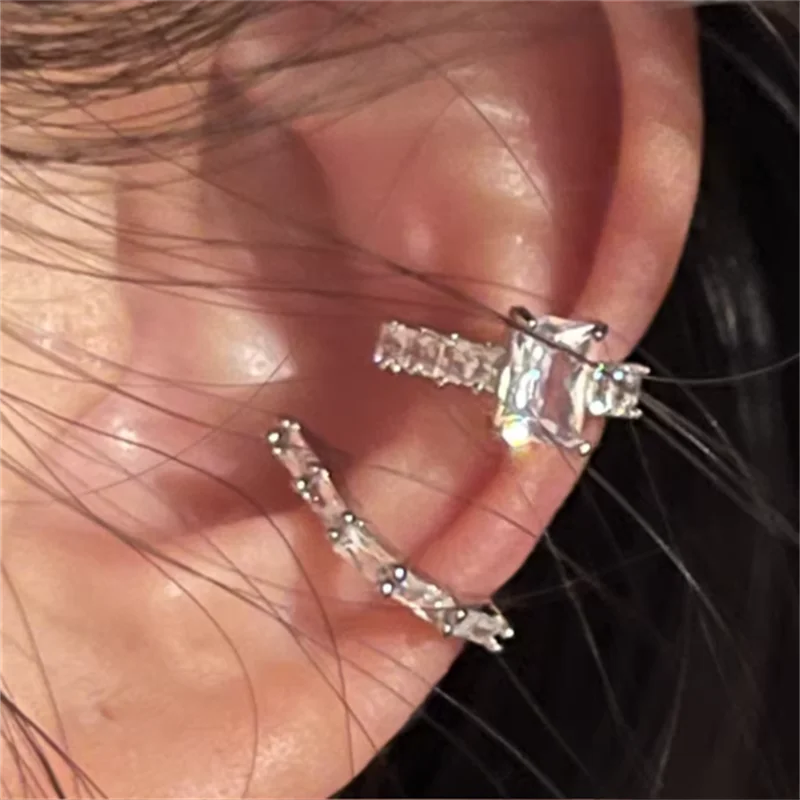 Women’s Crystal Ear Cuff – No Piercing Clip Earrings
