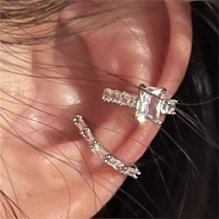 Women’s Crystal Ear Cuff – No Piercing Clip Earrings
