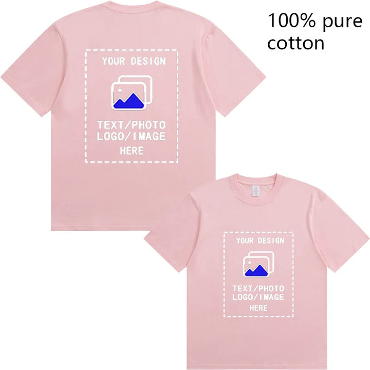 Custom-Made Men's T-Shirts Are Suitable for Team Gatherings, Gyms, and Sports Cotton Round-Neck Short-Sleeved Shirts