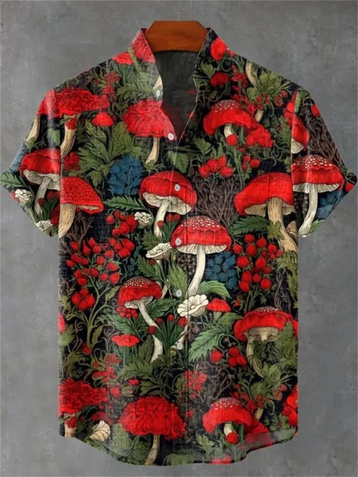Men's Hawaiian Shirt, Men's 3D Printed Short Sleeved Shirt, Beach Vacation Linen