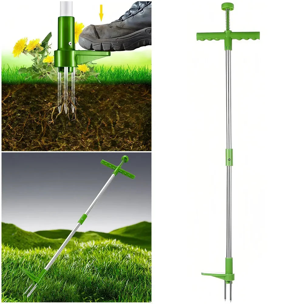 GrassMaster™ Fußpedal-Unkrautentferner mit 3 Krallen