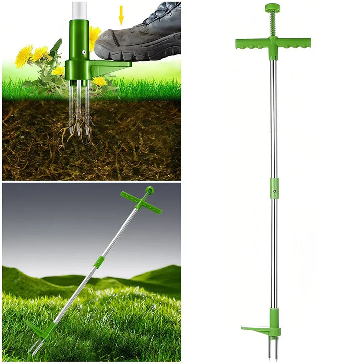 GrassMaster™ Fußpedal-Unkrautentferner mit 3 Krallen