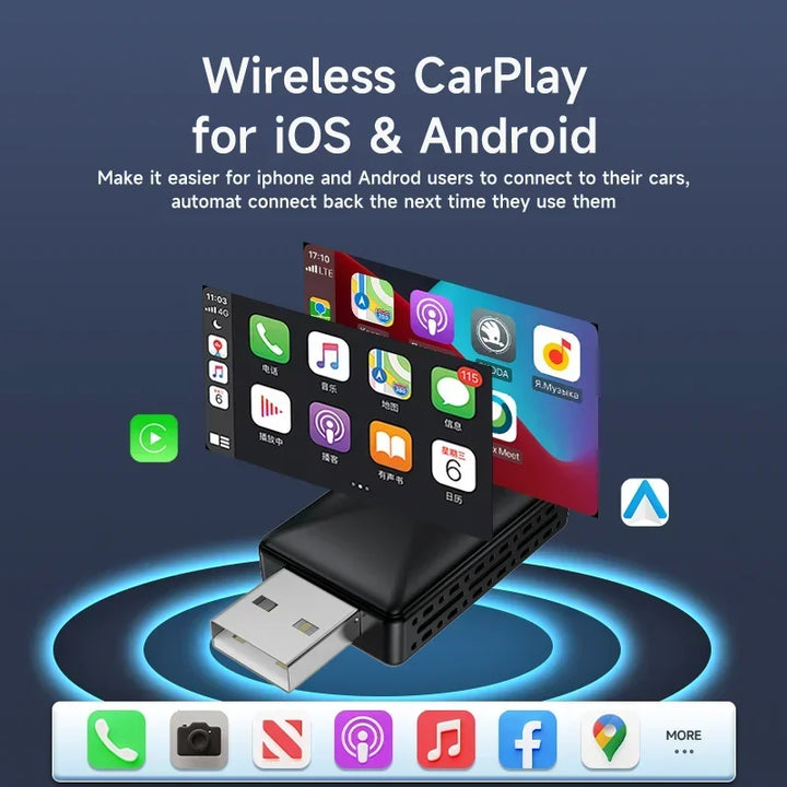 CarPlayX™ Wireless AI Box für Android Auto USB