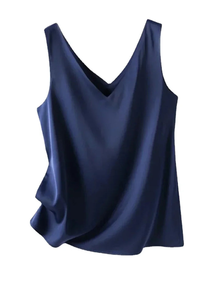 2025 Women’s Satin Silk Camisole – Sleeveless V-Neck Summer Tank Top