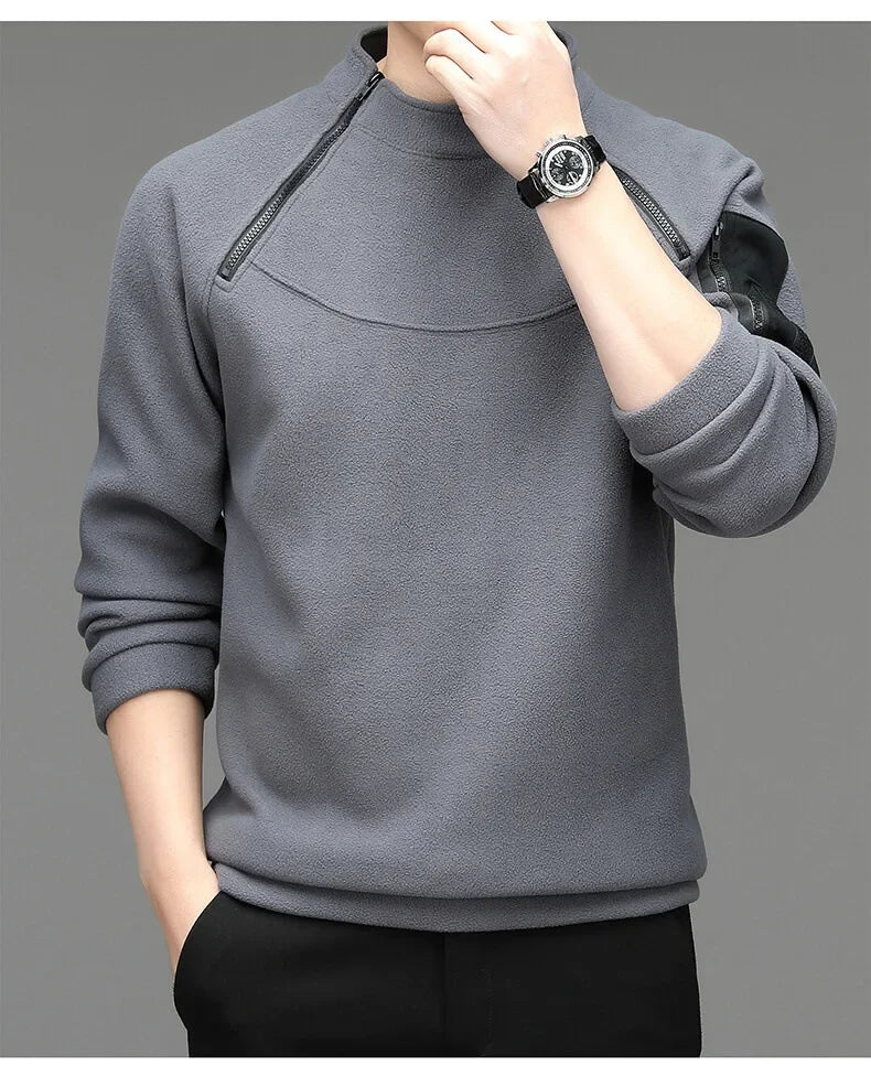 Men's Sweatshirs Spring Fall Long-sleeved T-shirt Top Loose Trend Round Neck Bottoming Shirt Lightweight Casual Sports