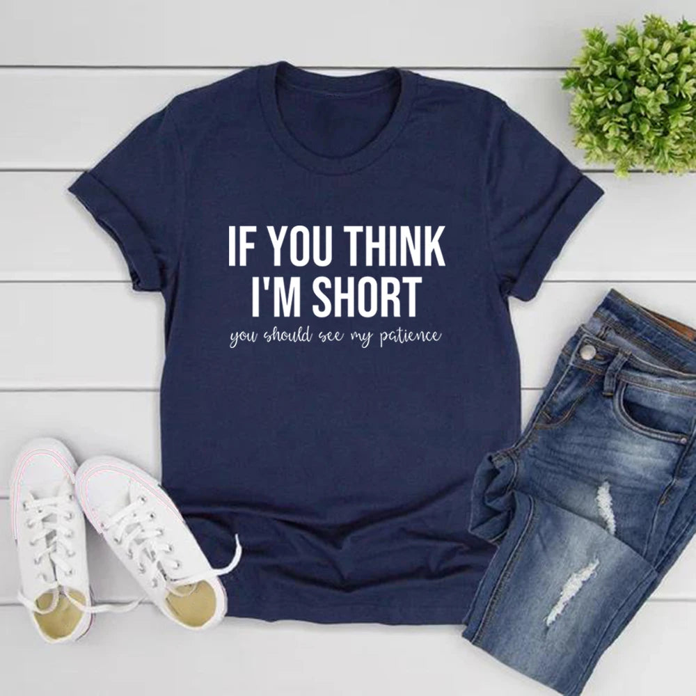 تيشيرت نسائي برسومات مرحة – كم قصير