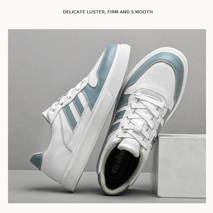 Shoes for Men Four Season Vulcanized Footwear Non-slip Casual Sneakers Fashion New Leather Round Toe Walking shoes tenis jeans