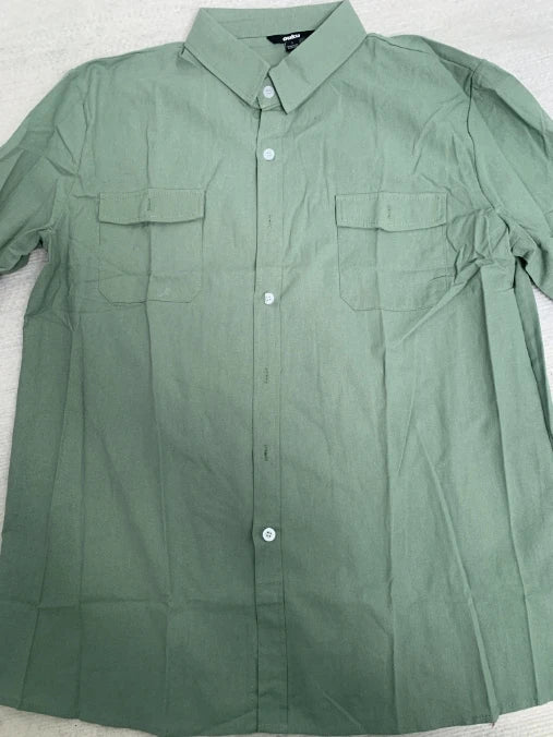 قميص كتان رجالي - تصميم أنيق مناسب للعمل غير الرسمي