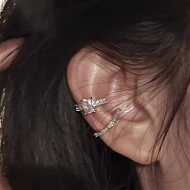 Women’s Crystal Ear Cuff – No Piercing Clip Earrings