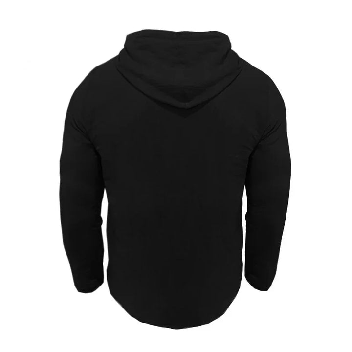 2026 New Men's  T-Shirts Spring Summer Hooded Cotton Linen Tops for Men Soft Loose Henley Shirt Casual Button Long Sleeve Shirts