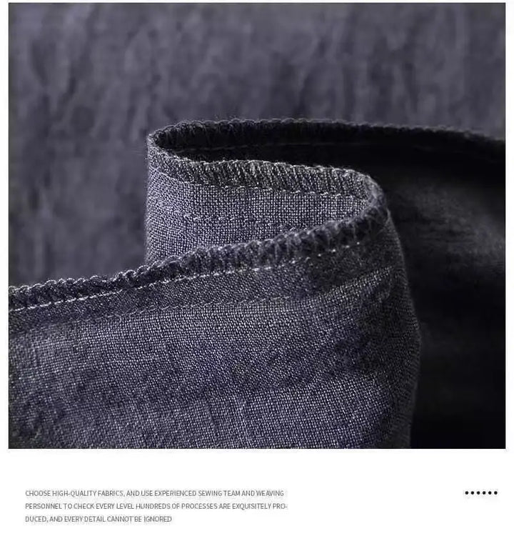 Summer Men's Short Sleeve Shirts Solid Color Stand Up Collar T Shirts Loose Casual Beach Shirt Breathable Male Linen Tops