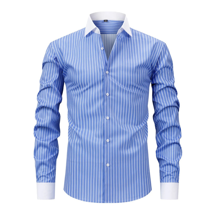Summer Best-selling Men's Long-sleeve Button-down Shirt, No Ironing and Anti-Crease Properties Suitable for Daily Casual Wear