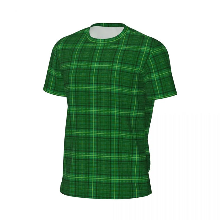 Sportswear T Shirt For Man Irish St Patricks Day T Shirts Hippie Green Plaid Summer Tees O Neck Streetwear Design Clothing Gift