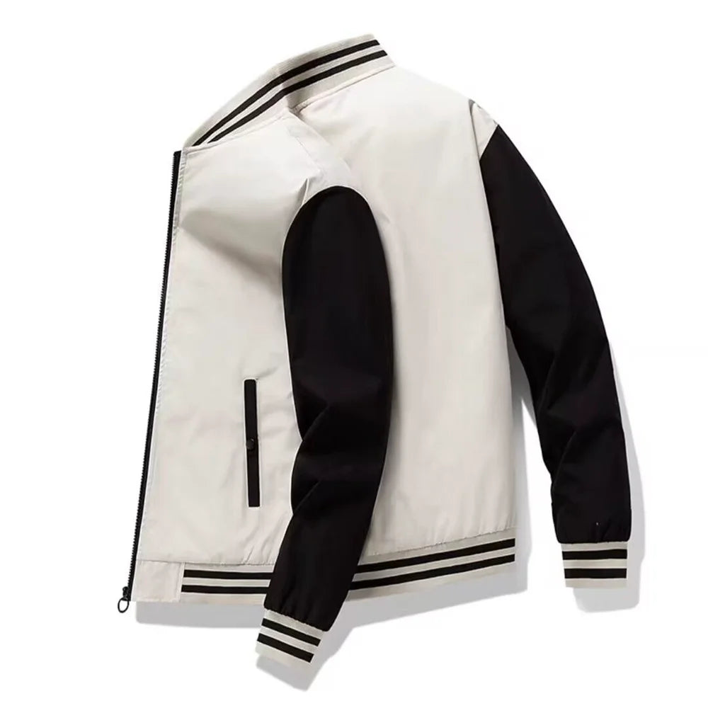 Men’s Casual Sports Baseball Jacket – Trendy Spring & Autumn Outerwear