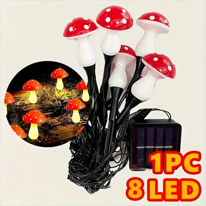 SunBright™ LED-Wegeleuchte in Pilzform für den Außenbereich – 8 Modi