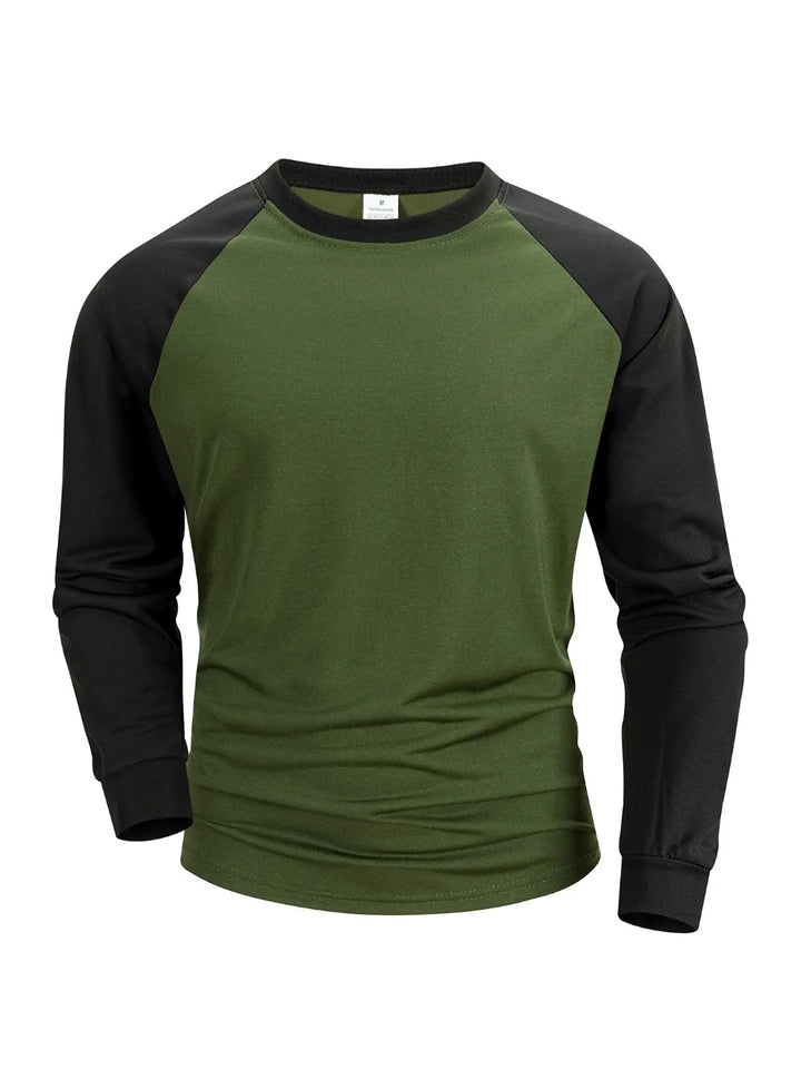 T Shirt for Men O-neck Casual Long Sleeve T-shirts Solid Color Men's Clothing Full Length Sleeve for Spring Summer Undershirts