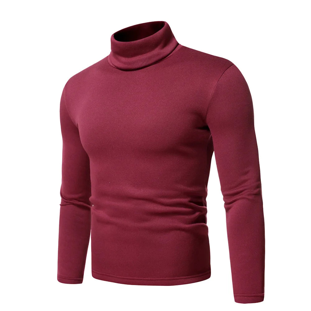 Men Turtleneck Sweater Design Long Sleeve Shirt top