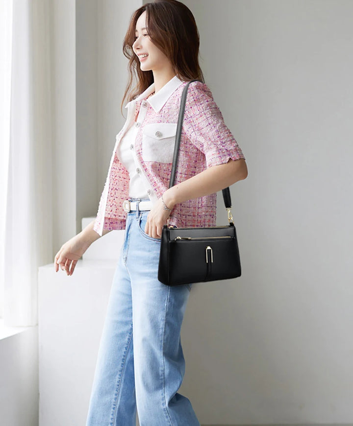 Women’s Luxury Leather Shoulder & Crossbody Bag – Designer 2024