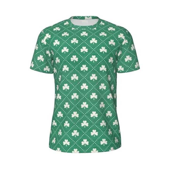Sportswear T Shirt For Man Irish St Patricks Day T Shirts Hippie Green Plaid Summer Tees O Neck Streetwear Design Clothing Gift