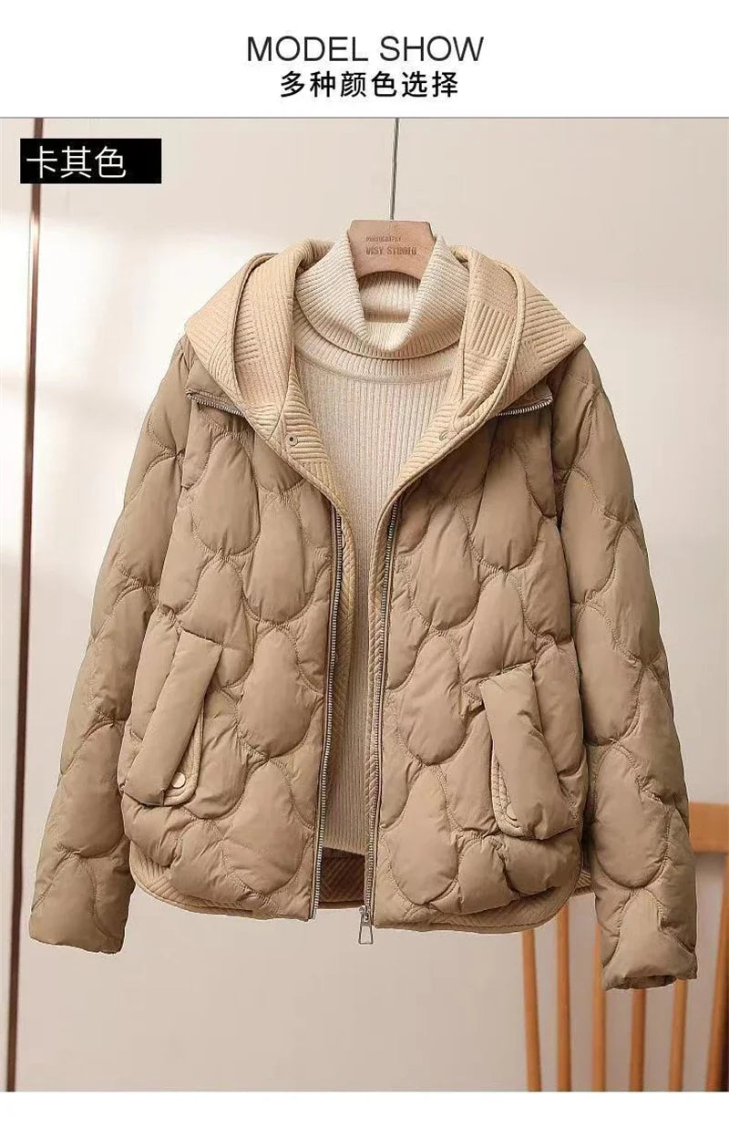 2025 Fashion Coats Korean Style Loose Cropped Coat Women Jacket Women Parkas Warm Puffer Jackets Casual Coat New Winter Clothes