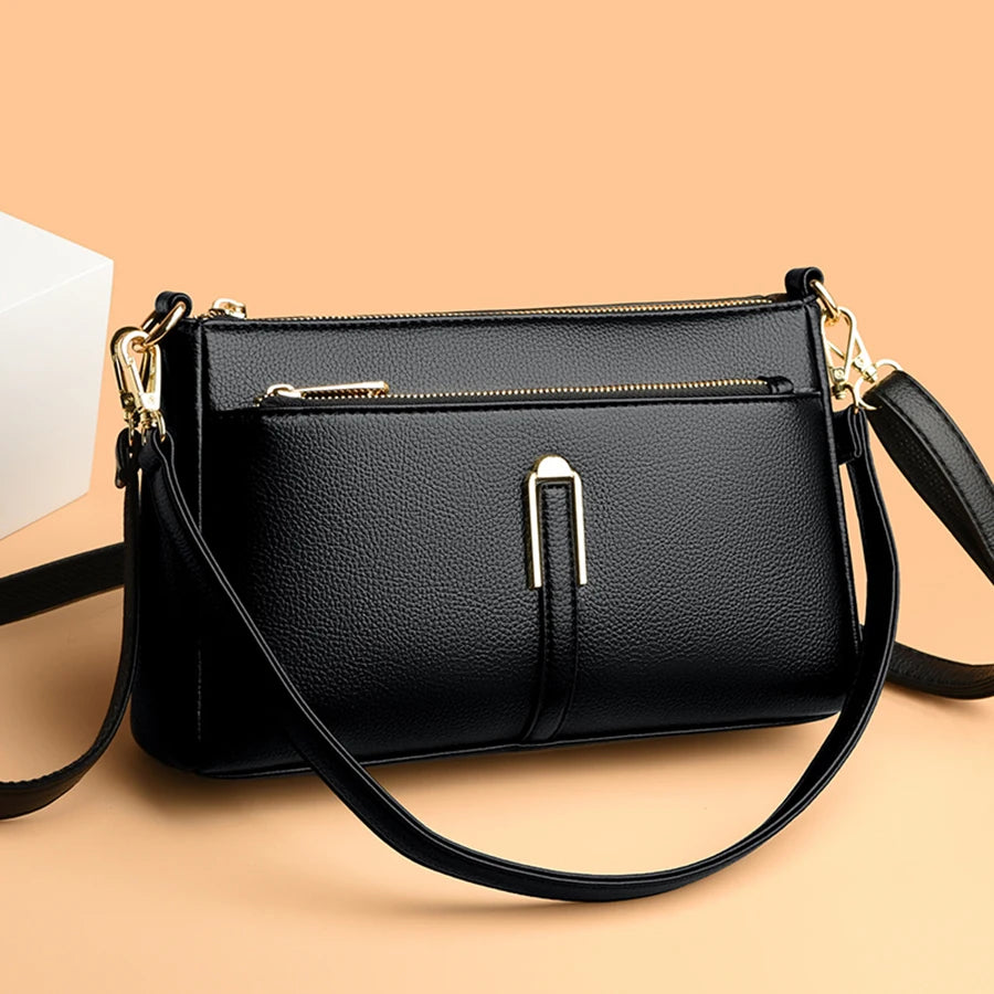 Women’s Luxury Leather Shoulder & Crossbody Bag – Designer 2024