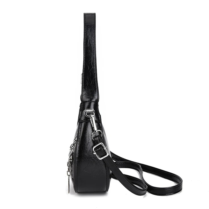 Women’s PU Leather Crossbody Bag – Vintage Hobo Clutch Handbag