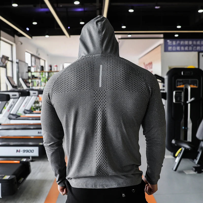Men’s Long Sleeve Sports Hoodie T-Shirt