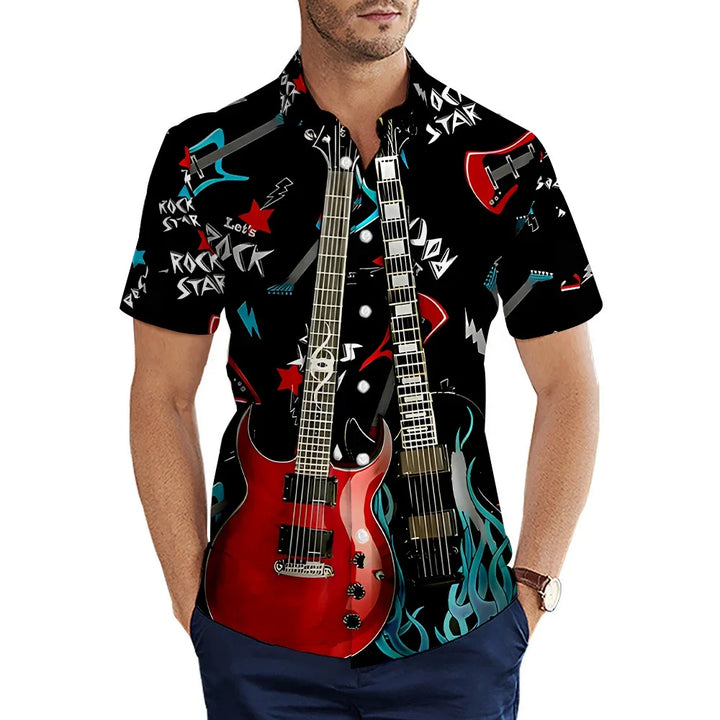 Men's Shirt Summer Casual Fashion Short Sleeved Shirt For Men Loose Breathable Hawaiian Shirt Man Casual Men's Clothing Top