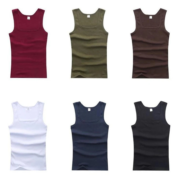 2024 Men’s Cotton Tank Top – Sleeveless Sports Vest, Quick Drying