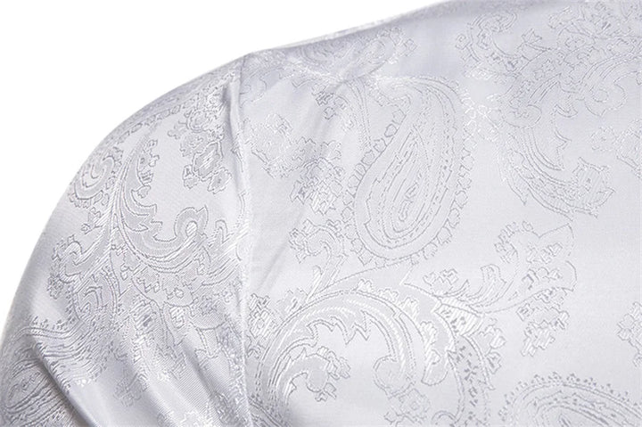 2025 New Men Fashion Medieval Floral Dress Shirts Stylish Long Sleeve Steampunk Shirt Men's Party Club Bar Social Shirt Male