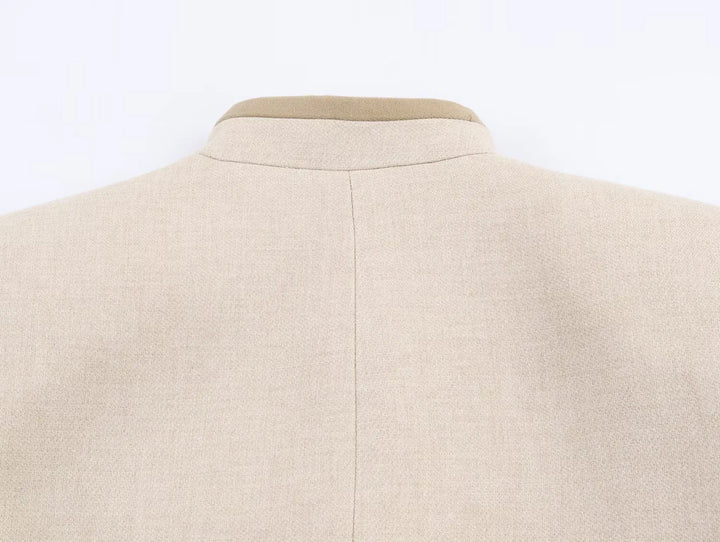 Women’s Autumn 2025 Jacket – Chic Long Sleeve Coat with Rope Knot Buckle