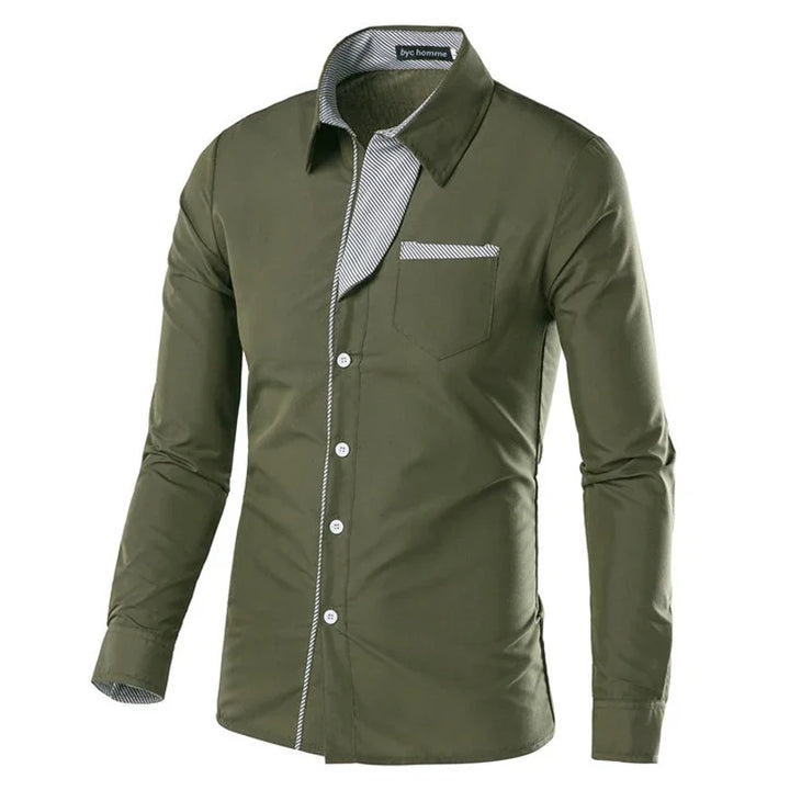 White Striped Shirts Mens 2025 Long Sleeved Business Slim Fit Male Shirt Black Social Clothes Camisa Masculina Vetement Homme