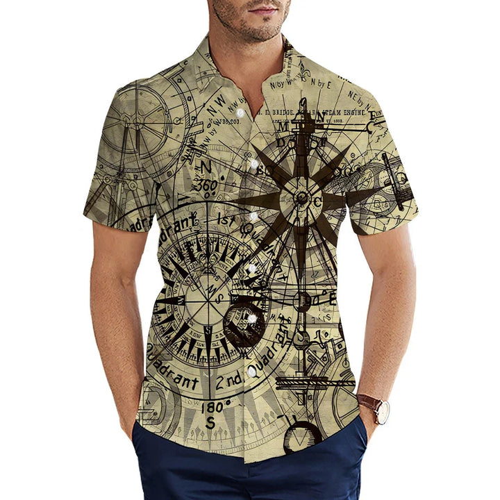 Men's Shirt Summer Casual Fashion Short Sleeved Shirt For Men Loose Breathable Hawaiian Shirt Man Casual Men's Clothing Top