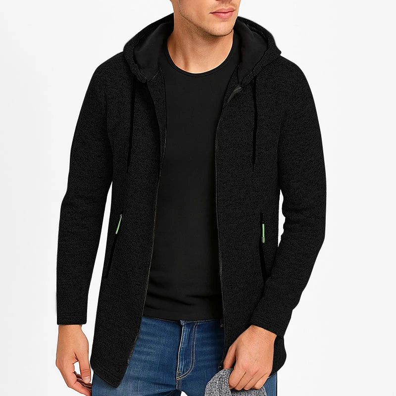 Men Sweatshirts Casual Hooded for Men with Zip Pockets Full Zip Long Sleeve Sweatshirt Sports Hooded Jacket Oversize Outerwear