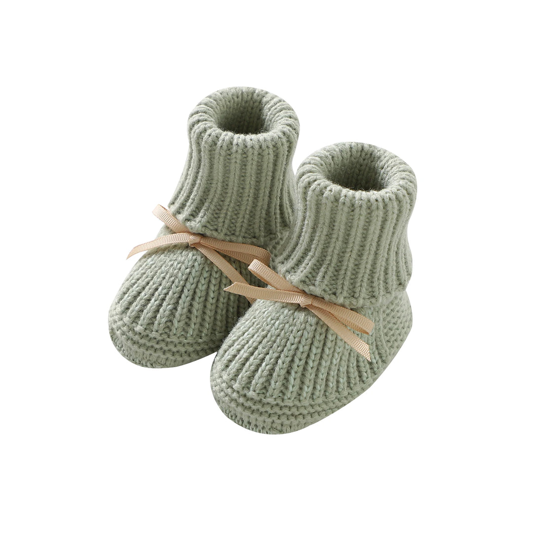 CozyToes™ Newborn Knitted Booties for Girls & Boys