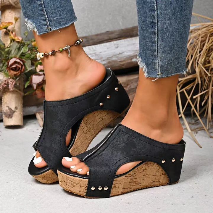 2025 Women’s Summer Wedge Sandals – Elegant Platform Slides