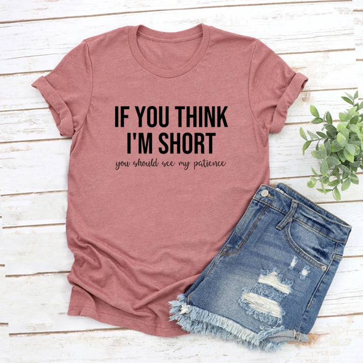 تيشيرت نسائي برسومات مرحة – كم قصير