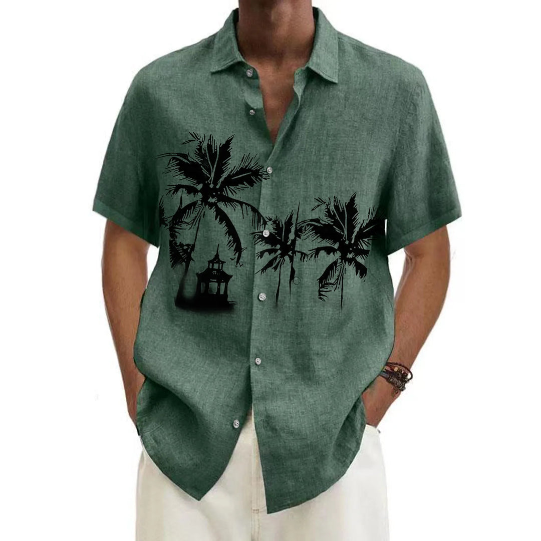 Hawaiian Shirts For Men Short Sleeve Tops New Coconut Treeo Graphic 3d Shirt Fashion Streetwear 5XL Summer Clothing Men's Blouse