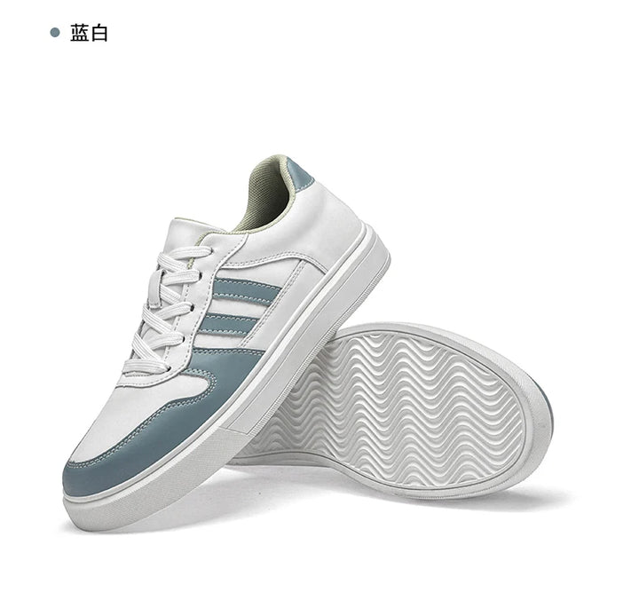 Shoes for Men Four Season Vulcanized Footwear Non-slip Casual Sneakers Fashion New Leather Round Toe Walking shoes tenis jeans