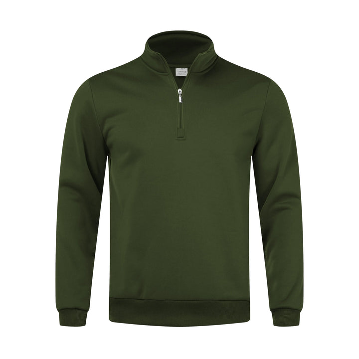 Men Sweatshirts Fall Spring Thicker Half Zip Pullover Hoody Solid Color Turtleneck for Male Outdoor