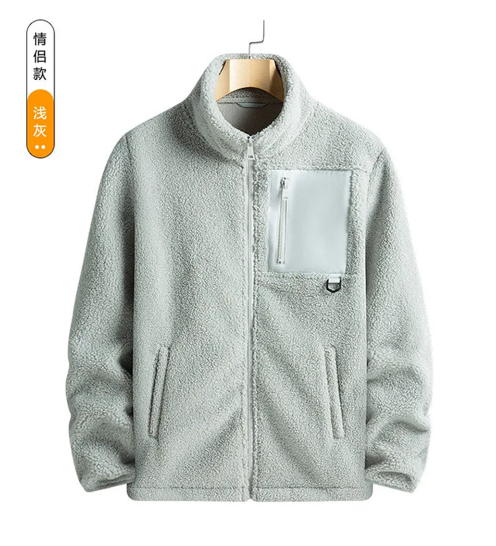 Men’s Warm Polar Fleece Jacket – Casual Outdoor Winter Coat