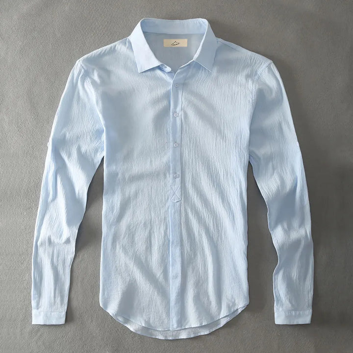 Casual Hawaiian Shirts Men Cotton Linen Designer Brand Slim Fit Man Shirts Long Sleeve White Shirt For Men Clothes Spring Autumn