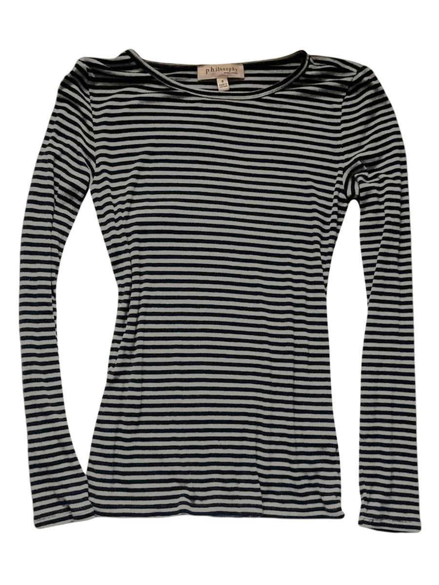 Long Sleeve Shirts for Women Fashion Casual Basic Crew Neck Striped Slim Fit T-shirt Going Out Blouses Y2K Vintage Tight Shirts