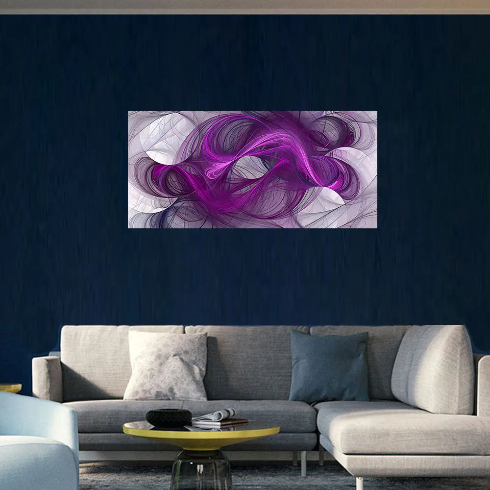 „Schwebende goldene Netzleinwand – Große abstrakte Wanddekoration“