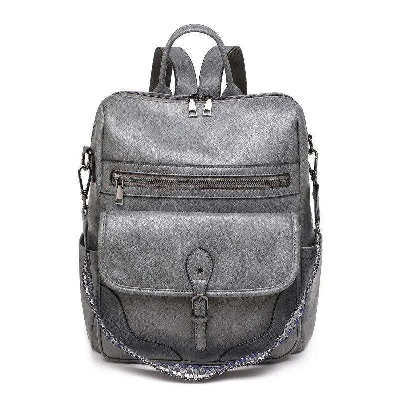 Women’s PU Leather Backpack – Fashion Anti-Theft Shoulder Bag