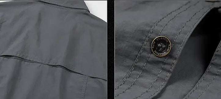 New Summer Male Thin Breathable Comfortable Cargo Shirts Men Outdoor Long sleeves Quick Drying Waterproof Tooling Shirts 5XL