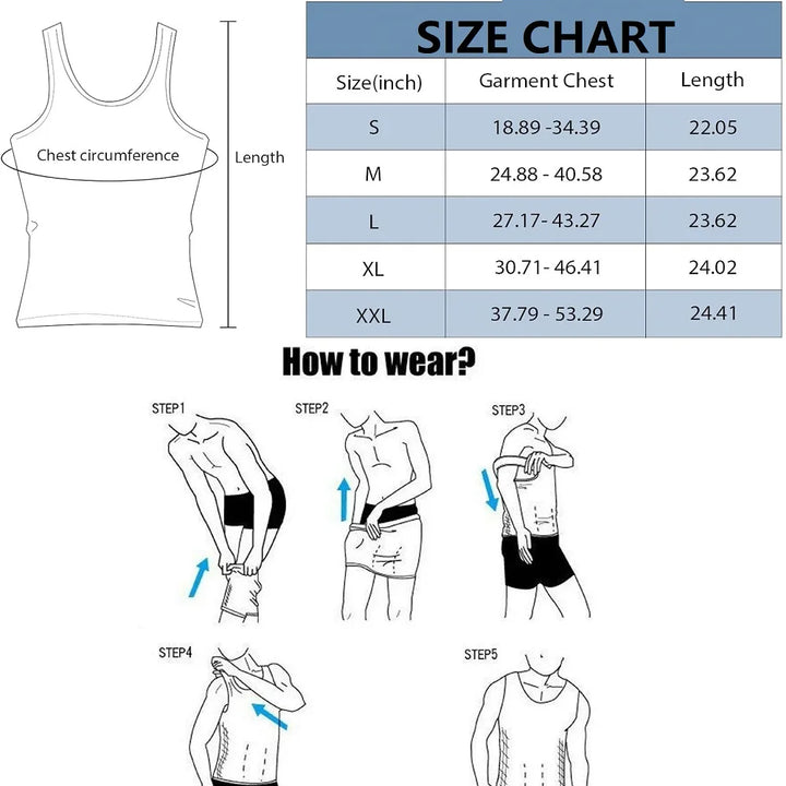 Men's Compression Shirts Tank Tops Undershirts Mens Slimming Body Shaper Vest Sleeveless Abdomen Slim Vest Fitness Workout