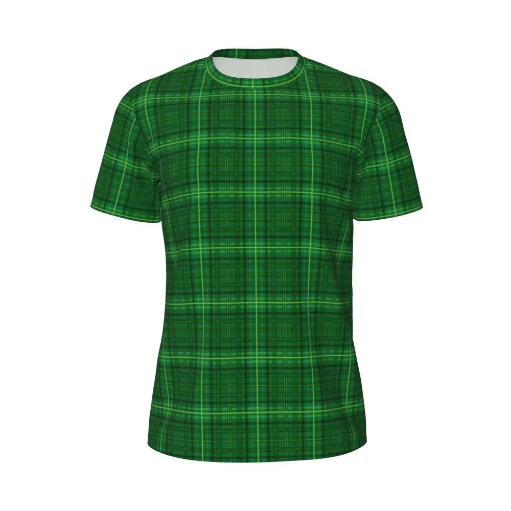 Sportswear T Shirt For Man Irish St Patricks Day T Shirts Hippie Green Plaid Summer Tees O Neck Streetwear Design Clothing Gift